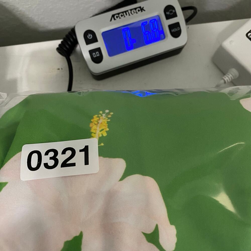 The Lulo Project Dress Green Hibiscus Floral Ruffles Dress Size L Smocked Back * - Picture 10 of 10